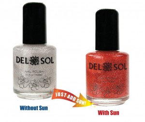 Del Sol color-changing rubby slipper nail polish