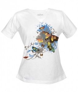 Del Sol Splash Butterfly Color Change Shirt