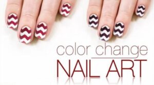 color change nail art tutorial - chevron nail design
