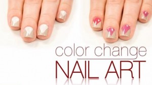 triangle color-changing nails