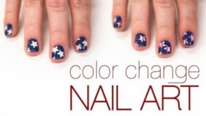 4th of July color-changing nails by Del Sol