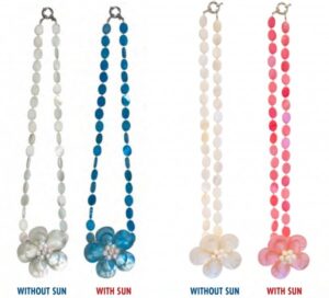 Del Sol Color Changing Flower-Shell Necklaces