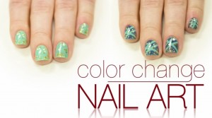 criss cross color changing nails tutorial