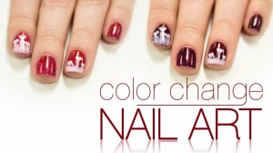 Valentines Day Hearts Color Change nail art tutorial